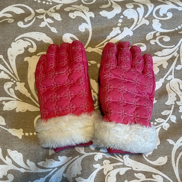 2 pairs of winter gloves Kids Girls size M 6-8 - Picture 2 of 3